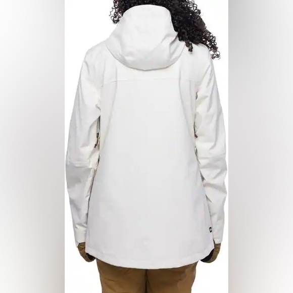 686 White SMARTY 3-in-1 Spellbound Ski Snowboard Jacket - Birch Geo Jacquard - Picture 3 of 8